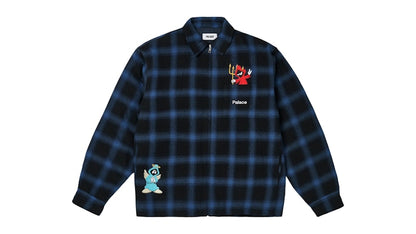 Palace Zip Up Shirt Navy