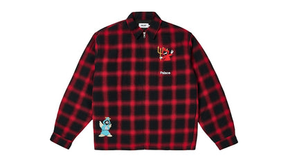 Palace Zip Up Shirt Red