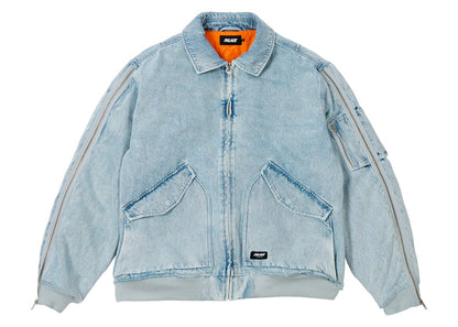 Palace Zipped MA-1 Bomber Jacket Stone Wash