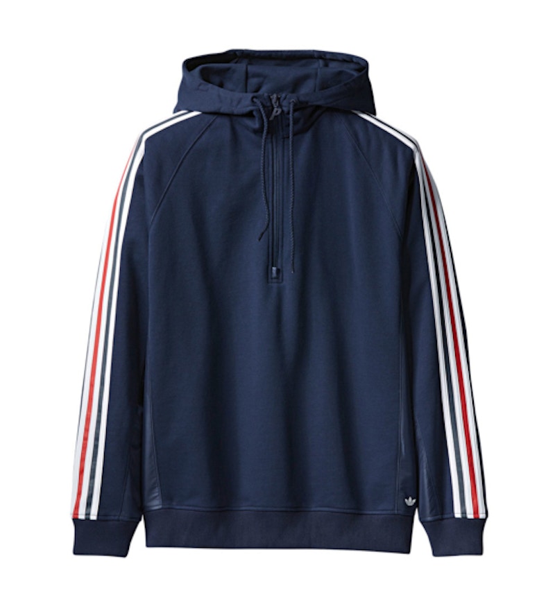 Palace adidas French Terry Hoodie Night Indigo/White
