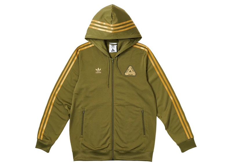 Palace adidas Hooded Firebird Track Top (SS23) Olive