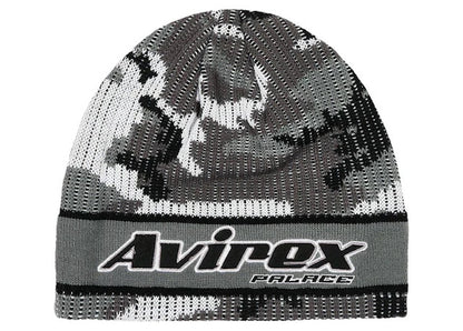Palace x Avirex Nein Cuff Beanie Grey Marl