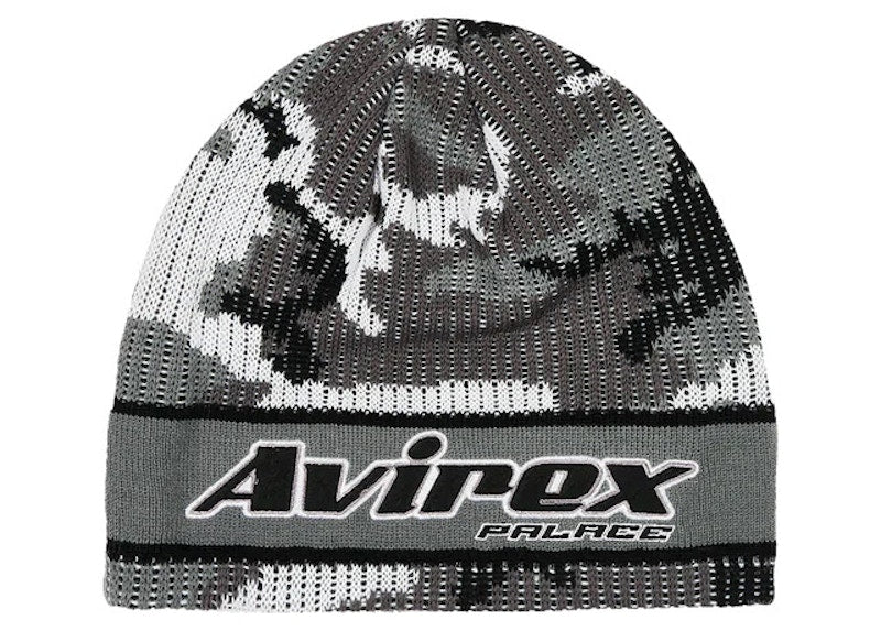 Palace x Avirex Nein Cuff Beanie Grey Marl
