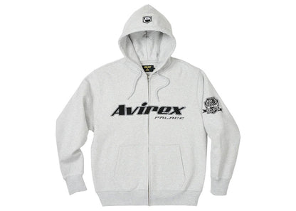 Palace x Avirex Zip Hood Grey Marl