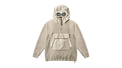 Palace x C.P. Company Fleece Old Goggle Hood Stone