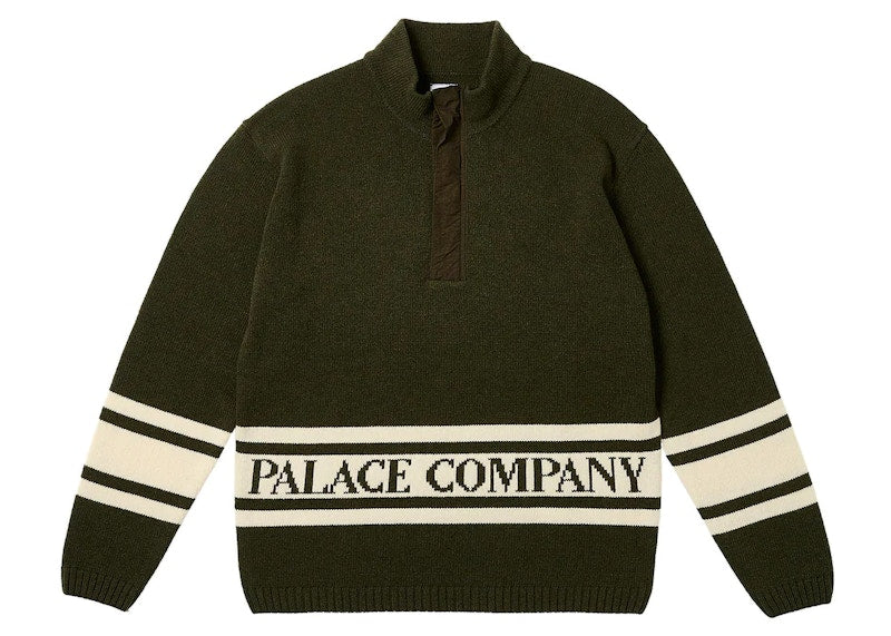 Palace x C.P. Company Funnel Neck Knit Olive
