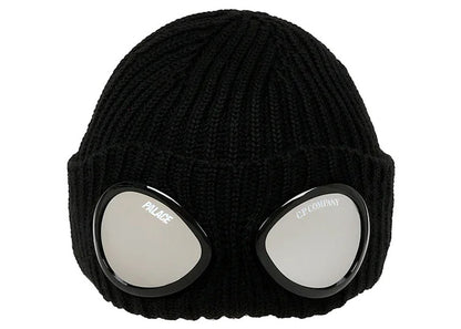 Palace x C.P. Company Peak Goggle Beanie Black