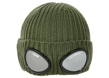 Palace x C.P. Company Peak Goggle Beanie Olive