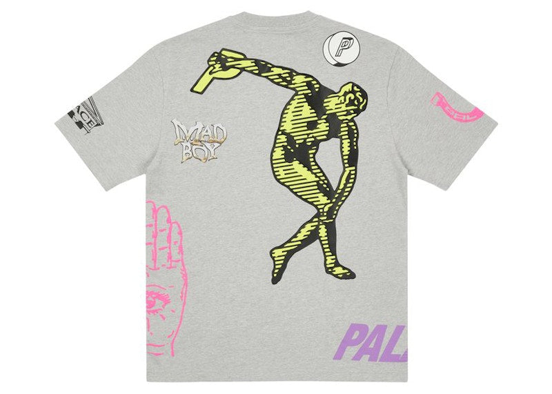 Palace x Cannondale Mad Boy T-shirt Grey Marl