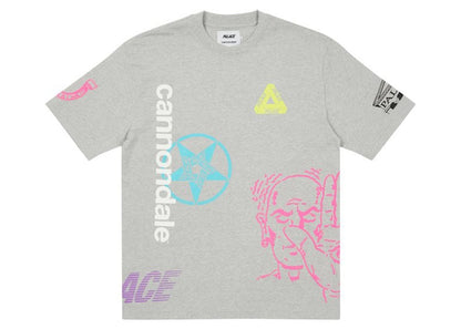Palace x Cannondale Mad Boy T-shirt Grey Marl