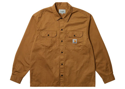 Palace x Carhartt WIP Longsleeve Master Shirt Hamilton Brown