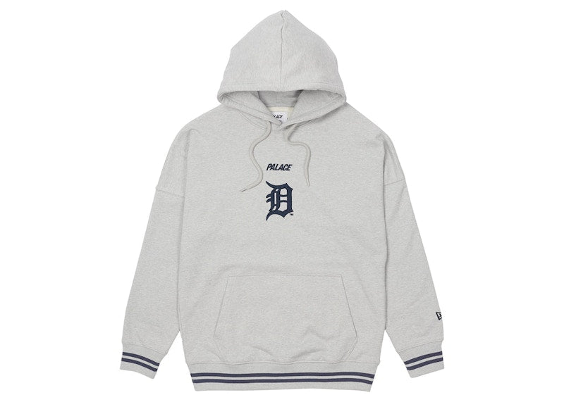 Palace x Detroit Tigers New Era Drop Shoulder Hood Grey Marl