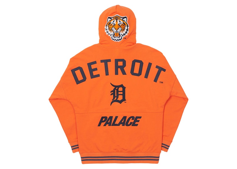 Palace x Detroit Tigers New Era Drop Shoulder Hood Orange