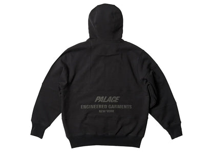 Palace x Engineered Garments Heavy Patchwork Zip Hood Black