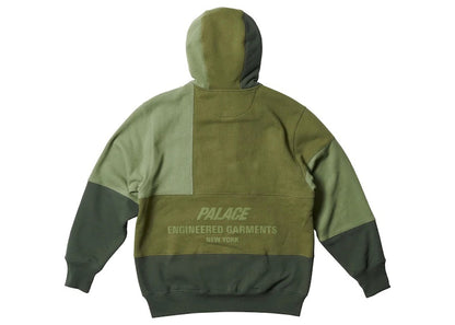 Palace x Engineered Garments Heavy Patchwork Zip Hood Olive
