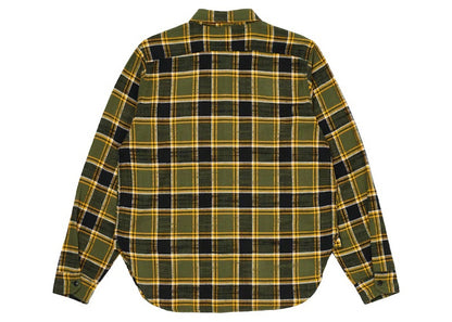 Palace x Engineered Garments Panel Check Work Shirt Olive