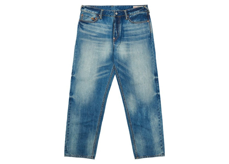 Palace x Evisu 2008 Classic Daicock Denim Jeans Indigo Mid Wash