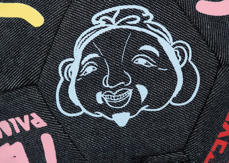 Palace x Evisu Denim Football Indigo Raw