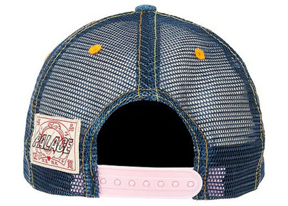 Palace x Evisu Denim Mesh Trucker Cap Stone Wash