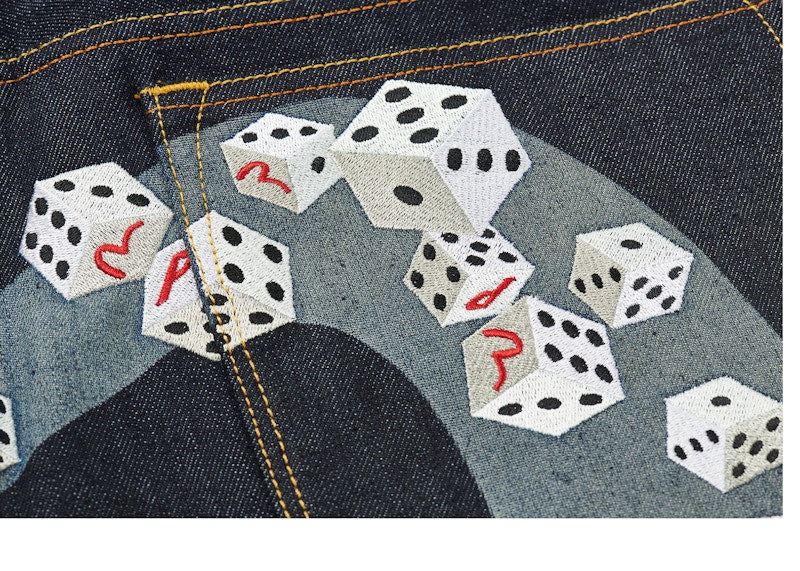 Palace x Evisu Dice Denim Jean Raw