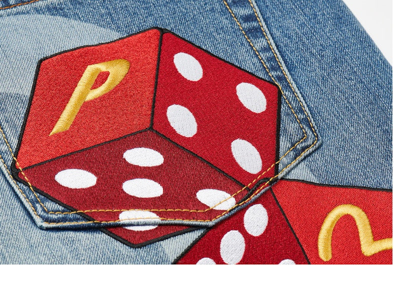 Palace x Evisu Long Denim Short Light Wash