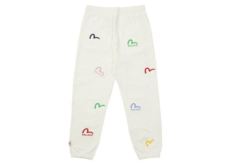Palace x Evisu Multi Pocket Joggers Egret