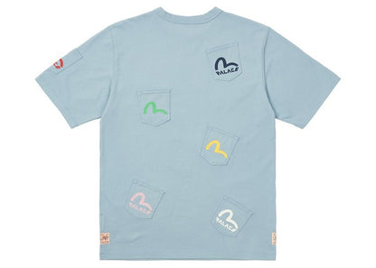 Palace x Evisu Multi Pocket T-shirt Dusty Blue
