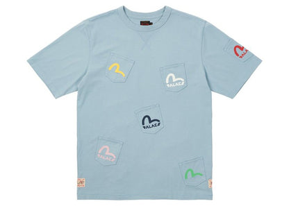 Palace x Evisu Multi Pocket T-shirt Dusty Blue