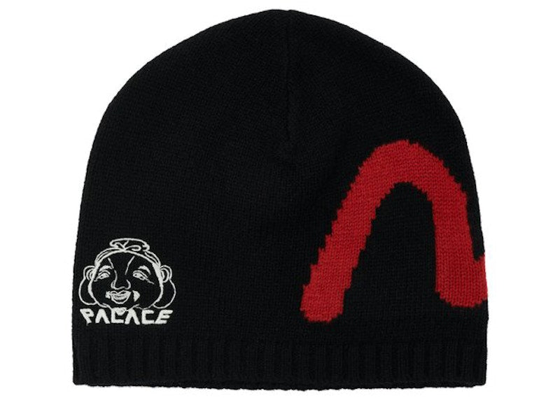 Palace x Evisu Seagull Godhead Beanie Black