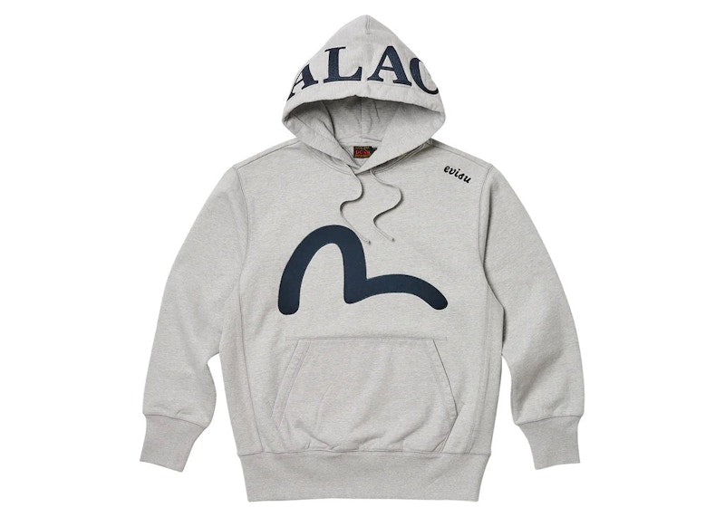 Palace x Evisu Seagull Hood Grey Marl