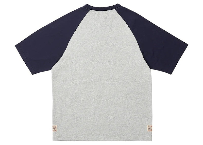 Palace x Evisu Seagull Raglan T-shirt Grey Marl