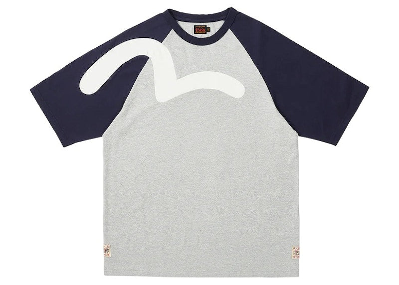 Palace x Evisu Seagull Raglan T-shirt Grey Marl