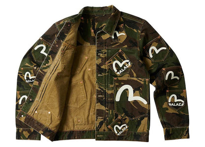Palace x Evisu Type One Denim Jacket Camo