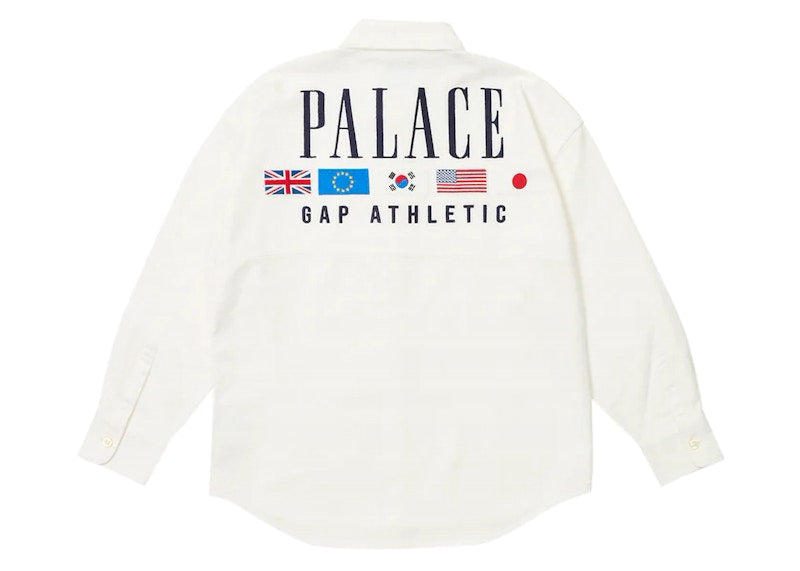 Palace x Gap Kids Shoulder Drop Oxford Shirt White