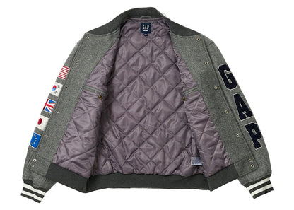 Palace x Gap Varsity Jacket Grey
