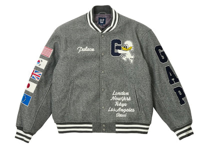 Palace x Gap Varsity Jacket Grey