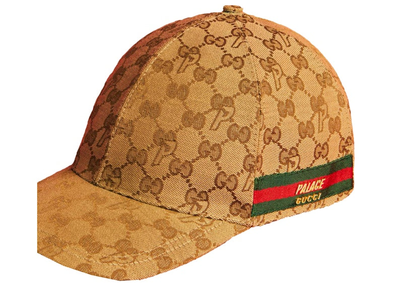 Palace x Gucci GG-P Canvas Baseball Hat Beige