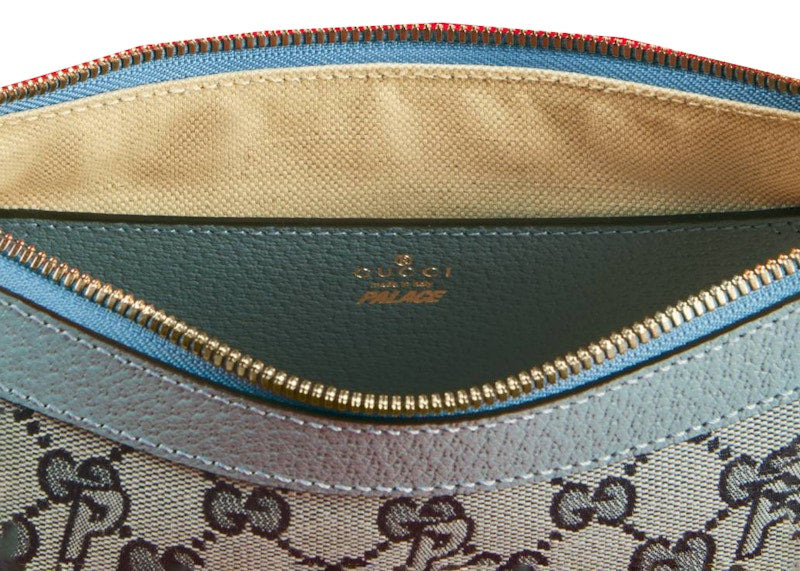 Palace x Gucci GG-P Canvas Half-Moon Mini Bag Pale Blue