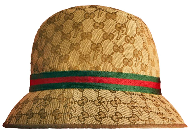 Palace x Gucci GG-P Canvas Web Logo Fedora Beige