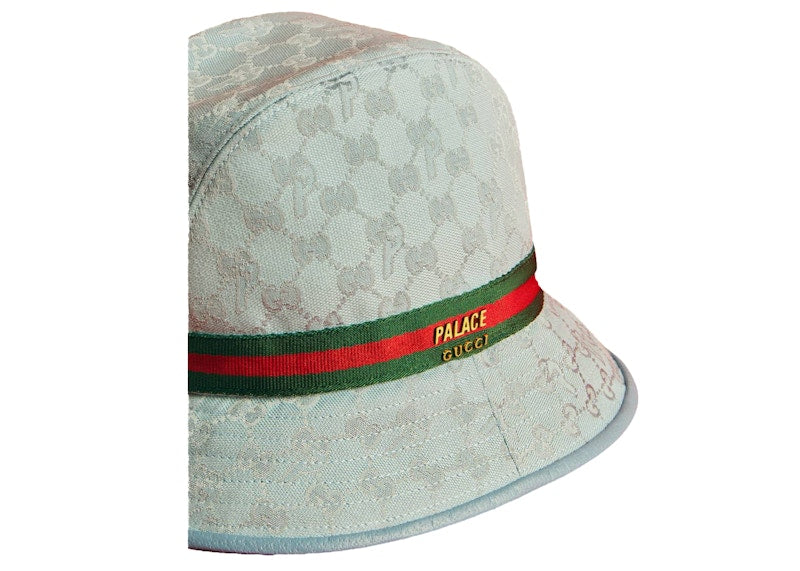 Palace x Gucci GG-P Canvas Web Logo Fedora Pale Blue