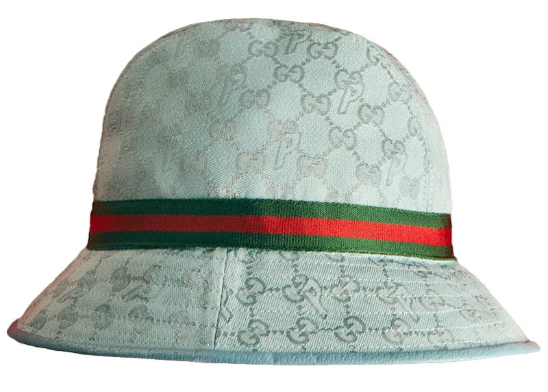 Palace x Gucci GG-P Canvas Web Logo Fedora Pale Blue