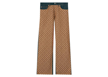 Palace x Gucci GG-P Pattern Baggy Jean Dark Blue Denim
