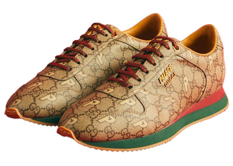 Palace x Gucci GG-P Supreme Sneaker Beige