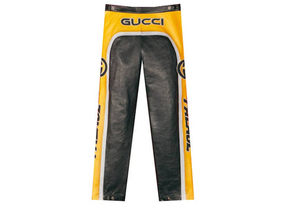 Palace x Gucci Patches Leather Pants Black