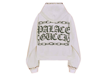 Palace x Gucci Printed Cotton Jersey Stud Sweatshirt Off-White