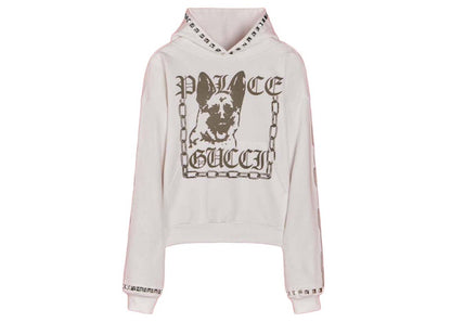 Palace x Gucci Printed Cotton Jersey Stud Sweatshirt Off-White