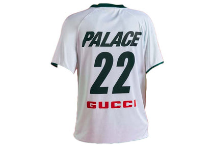 Palace x Gucci Printed Football Technical Jersey T-shirt White