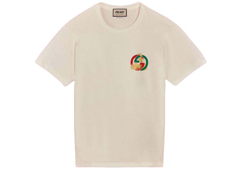 Palace x Gucci Printed Heavy Cotton Jersey T-shirt White