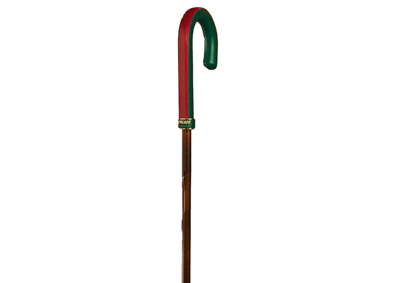 Palace x Gucci Strawberry Print Leather Handle Rain Umbrella Red