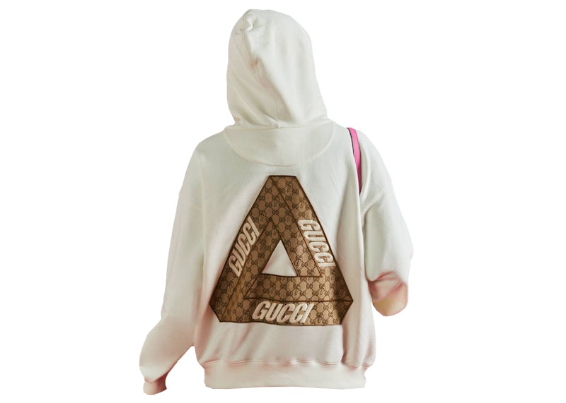 Palace x Gucci Tri-Ferg GG Patch Hoodie Ivory